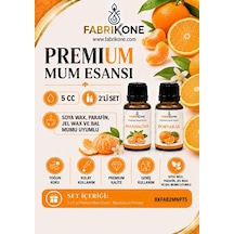 Premium Mum Esansı 5 Cc 2'li Set - Mandalina, Portakal - Soya Wax, Parafin, Jel Wax Ve Bal Mumu Uyumlu Bkfab2mnpt5 Karışık