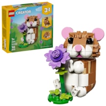 LEGO® Creator 3’ü 1 Arada Sevimli Hamster ile Çiçek 31376 – 7 Yaş ve Üzeri Çocuklar için Yaratıcı Oyuncak Yapım Seti (166 Parça)