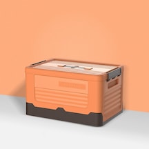 Sones Katlanabilir Kitap Kutusu Plastik Saklama Kutusu, Renk: M Gün Batımı Turuncu