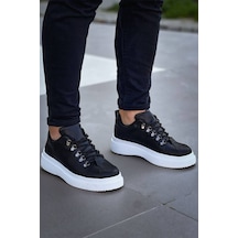 Kuback Legend İs Back Kb-x4 Kuback Siyah Cilt Yüksek Taban Bağcıklı Günlük Erkek Ayakkabı Siyah Siyah