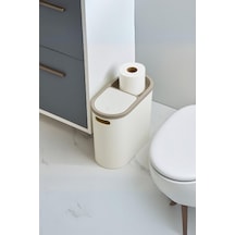 Beyaz Kapaklı Wc Kağıtlıklı Çöp Kovası &amp Ofis Çöp Kovası 10 Lt