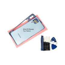 Tkgz Samsung Galaxy Uyumlu M32 Full Kasa Arka Pil Batarya Kapağı Tamir Seti Mavi