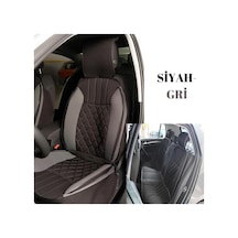 Hyundai Accent Lüks Oto Koltuk Minderi Ön Arka 5'li Takım Siyah Gri Sc