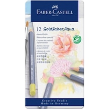 Faber-Castell Goldfaber Aqua Boya Kalemi 12’li Pastel Renkler, Yüksek Pigmentli, Suya Dayanıklı, Kolay Açılabilir