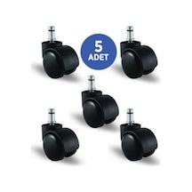 Yelbey 5 Adet Pimli Mobilya Tekerleği Koltuk Tekeri, Çap:5 Cm Geniş Tip