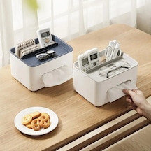 Gri Peçete Kutusu Kaymaz Mendil Kutusu Çeşitli Eşyalar Yuvası Pp Pürüzsüz Kenar Ev Gereçleri