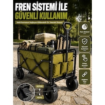 9 Cm Kalın Tekerlekli Çok Amaçlı Katlanır Yük Taşıma Arabası Çok Renkli