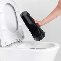 108587 Wc-seti Ve Fırça, Plastik, Mat Siyah, 30 X 20 X 10 Cm Beyaz - Çok Renkli