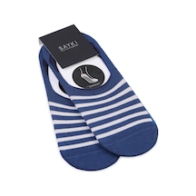 Mavi Desenli Pamuklu İkili Babet Çorap 33804 Model35