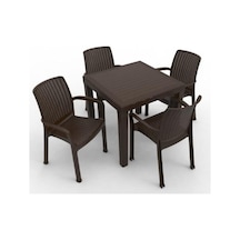 Tr Estelia Efes 4'lü Set 4 Sandalye+1 Masa Camsız Ekonomik Ürün Bahçe, Balkon Diğer