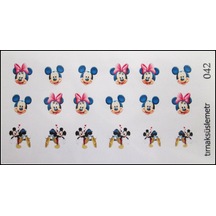 Mickey Mause Tırnak Dövme Tırnak Sticker Nail Art 042
