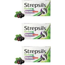 Strepsils Herbal Kara Mürver Aromalı 16 Pastil 3'lü