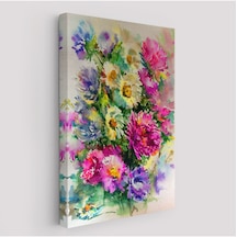Renkli Çiçekler Duvar Tablosu-5993