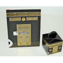 Kabe Desenli Çanta Boy 16x12 Cm Isimli Yasin+hurma Lokum Kutusu Mevlüt Hac Umre 30 Adet