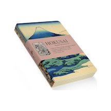 Hokusai 4'lü Defter Seti 4, Mount Fuji Series Iv, Çizgisiz, 64 Sayfa, 14x21cm Standart
