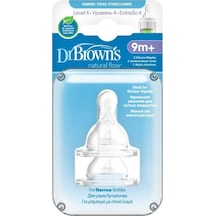 Dr. Brown's Dar Ağız 4.Evre 2'li Silikon Biberon Emziği