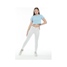 Kadın Bisiklet Yaka Regular Fit Brookyn Baskılı Tişort Spr21y14 001