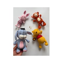 Adenya Sepeti Amigurumi Örgü Büyük Pooh Serisi 4'lü Set Çok Renkli