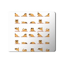 Yoga Yapan Pug Köpek Baskılı Mousepad Mouse Pad