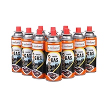 Merttools Kamp Ocağı Gazı 227gr Valfli Kartuş 10 Lu Paket Pürmüz & Kamp Ocak Uyumlu Turuncu