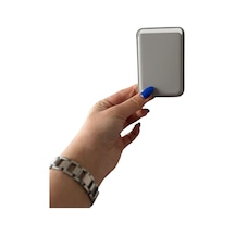 Teknohuby İphone 11 12 13 14 15 16 17 Plus Pro Max Kartlık Manyetik Deri Magsafe Cüzdan Arkası Kartlık Gri Gri