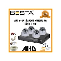 2mp Ahd 1080p Gece Görüşlü 4 Kameralı Dome Güvenlik Sistemi