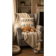Reserved For Cat Kırlent Kılıfı 43x43 Diğer