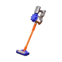 Vacuum Cleaner Pilli Kablosuz Oyuncak Dikey Standlı Elektrik Süpürgesi Mavi
