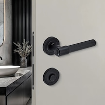 Sese Alya Modeli Rozetli Wc Kapı Kolu Siyah 200-214r-02-02