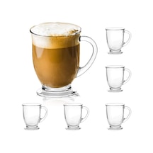 Tr 15 Oz/450 Ml Cam Kahve Kupaları, Kulplu Şeffaf Kahve Fincanları, Latte, Kapuçino, Espresso Kahve, Çay Ve Sıcak Diğer