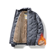 Sımıcg Erkek Kışlık Kalın Kadife Ceket-gri Gri