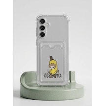 Samsung Galaxy A36 Boş Yapma Muz Detaylı Kart Bölmeli Şeffaf Telefon Kılıfı Mh-hs7338-6331
