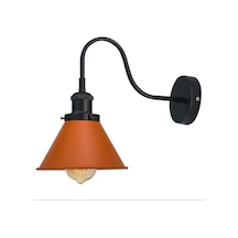 Rsylight Retro Siyah Turuncu Metal Modern Dekoratif Rustik Aplik Siyah