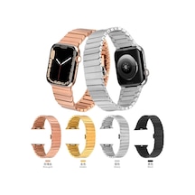 Apple Uyumlu  Watch 44 MM Kordon Krd-79 Metal Strap Kayış