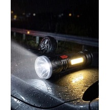 Hubrendy Kargo Uzun Menzilli Işıldak Şarjlı 9 Led 4 Kademeli Aydınlatma
