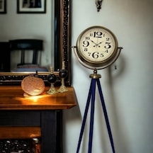 Eskitme Metal Ofis Salon Otel Ayaklı Seyyar Saat B11 Eskitme