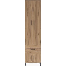 Arges Dolap 4 Raflı Tek Çekmeceli 4 Kapaklı 60x30x243 Çam-çam Atlas Çam