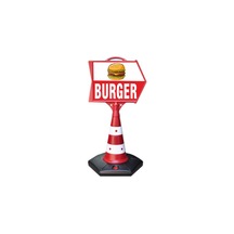 Burger Temalı Ok Uyarı ve Reklam Dubası