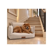 Kedi Ve Köpek Koltuğu Tamamen Fermuarlı Çıkarılabilir İç Minder Boncuk Elyaf Kaydırmaz Taban Kedi Ve Köpek Yatağı Beyaz 1716727855