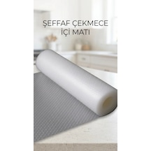 Şeffaf Kaydırmaz Raflık Koruyucu Pvc Dolap İçi Çekmece Örtüsü 45x300cm