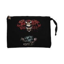 Slaughter To Prevail Kostolom Siyah Clutch Cüzdan / El Çantası Siyah