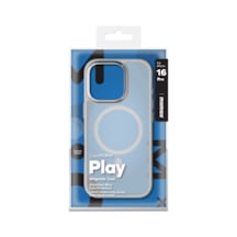 Momax Play CaseForm Apple Uyumlu iPhone 16 Pro Magsafe Kılıf Açık Gri