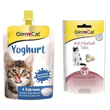 Gimcat Yoghurt Kalsiyum 150 G + Gimcat Malt Tabs Kedi Ödül 40 G