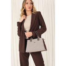 Silver Polo Sp1253 Kadın El Çantası Ekose Line Kare Kahve Sarı-kahve Silver Polo Sp1253 Kadın El Çantası Ekose Line Kare Kahve Sarı-kahve