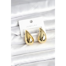 Tua Moda Gold Renk Damla Küpe 30 Mm Çok Renkli