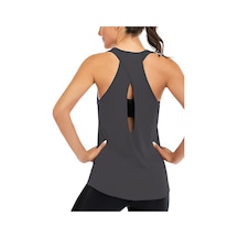 Ghassy Co. Kadın Cross Running Çapraz Sırtı Açık Antrenman Yoga Spor Atlet Tank Tops 1782 001 Füme