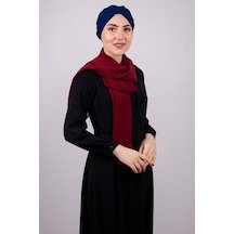 Hürrem Bone Lacivert Pratik Hazır Geçmeli Tesettür Bone Petekli Büzgülü 1204E Lacivert
