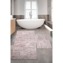 Tr Nova Vizon 80x150 + 50x80 Cm 2'li Banyo Halısı Paspas Seti, Kaymaz Taban Diğer