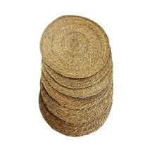 6 Adet Bambu Hasır Supla Seti, Şık Sofra Dekorasyonu İçin 30 Cm Acı Kahverengi