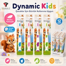 Dynamic Kids Ekstra Soft Çocuk Diş Fırçası 12 Adet Tekli Ambalajlı Karışık Renk